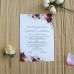 Rose Invitation Vellum Paper Simple Style Wedding Card Personalized Custom